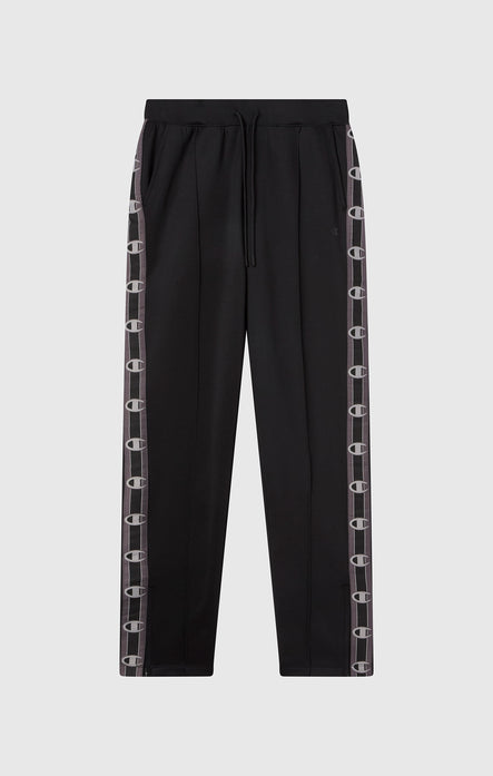 Pantalon en Interlock à Jambe Droite avec Tape Logo pour Femme