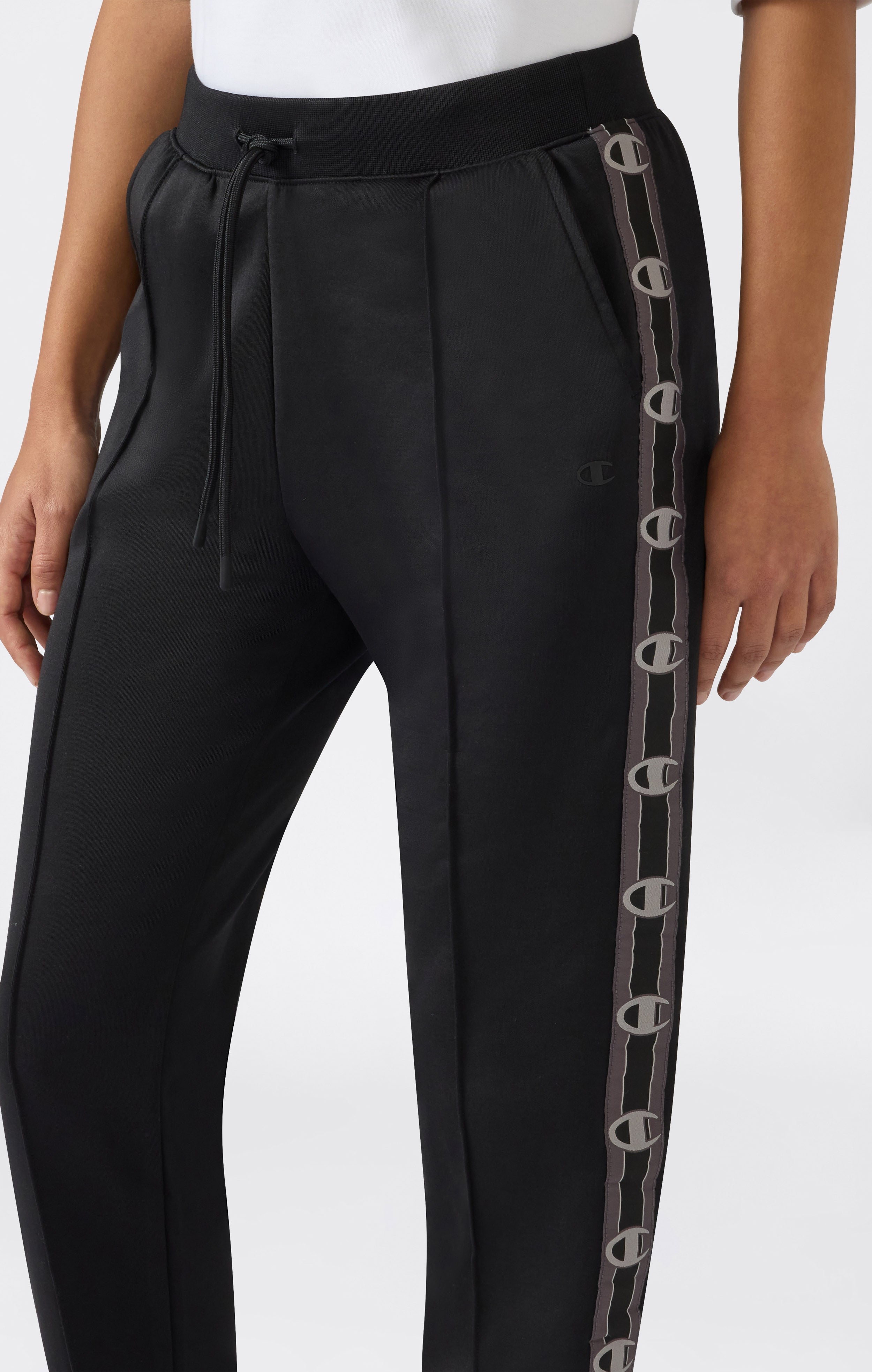 Damen Interlock Hose mit geradem Bein und Tape Logo