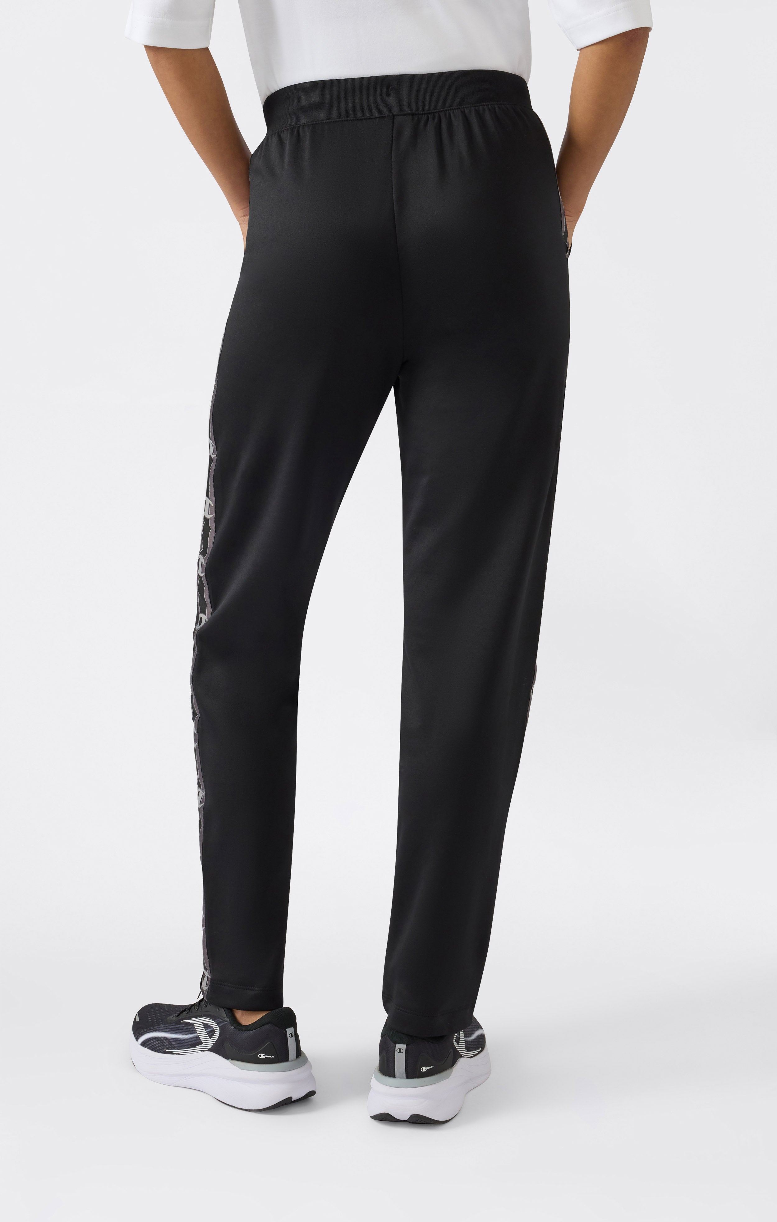 Damen Interlock Hose mit geradem Bein und Tape Logo