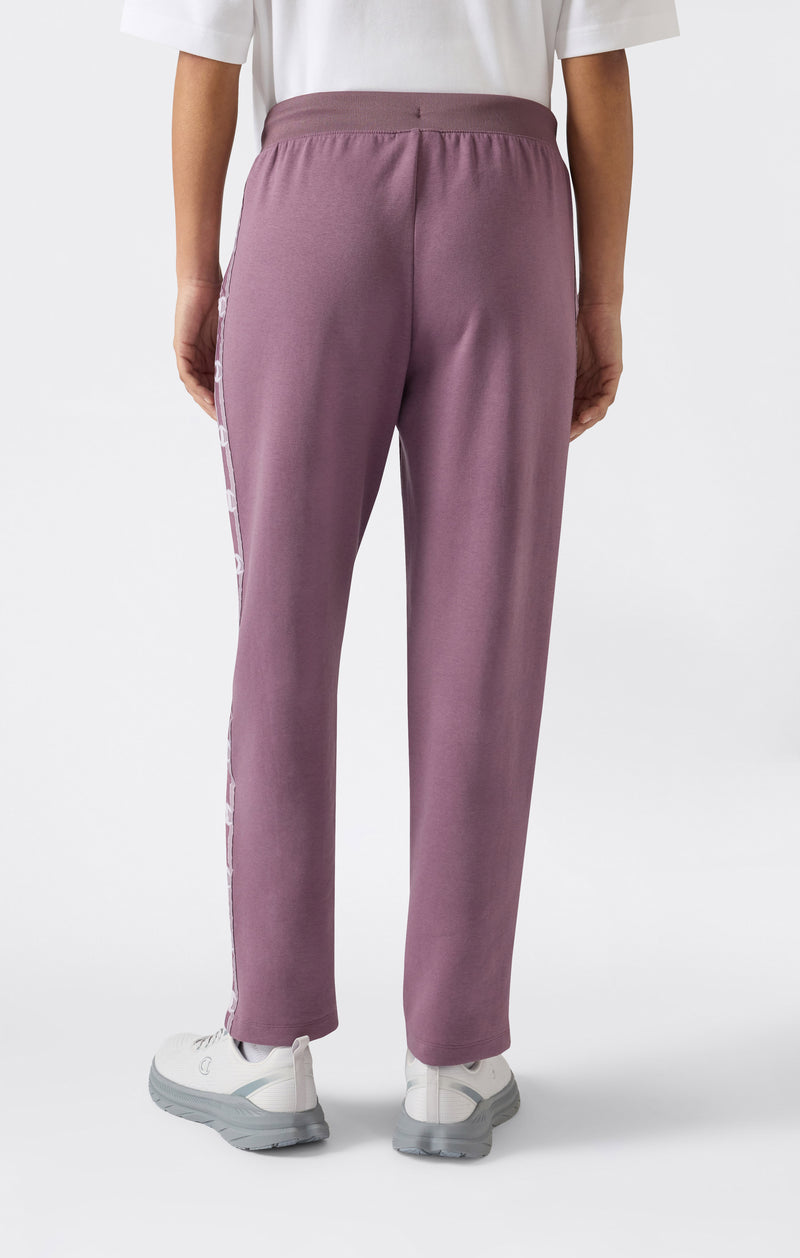 Damen Interlock Hose mit geradem Bein und Tape Logo