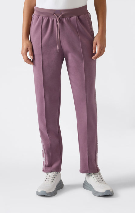 Damen Interlock Hose mit geradem Bein und Tape Logo