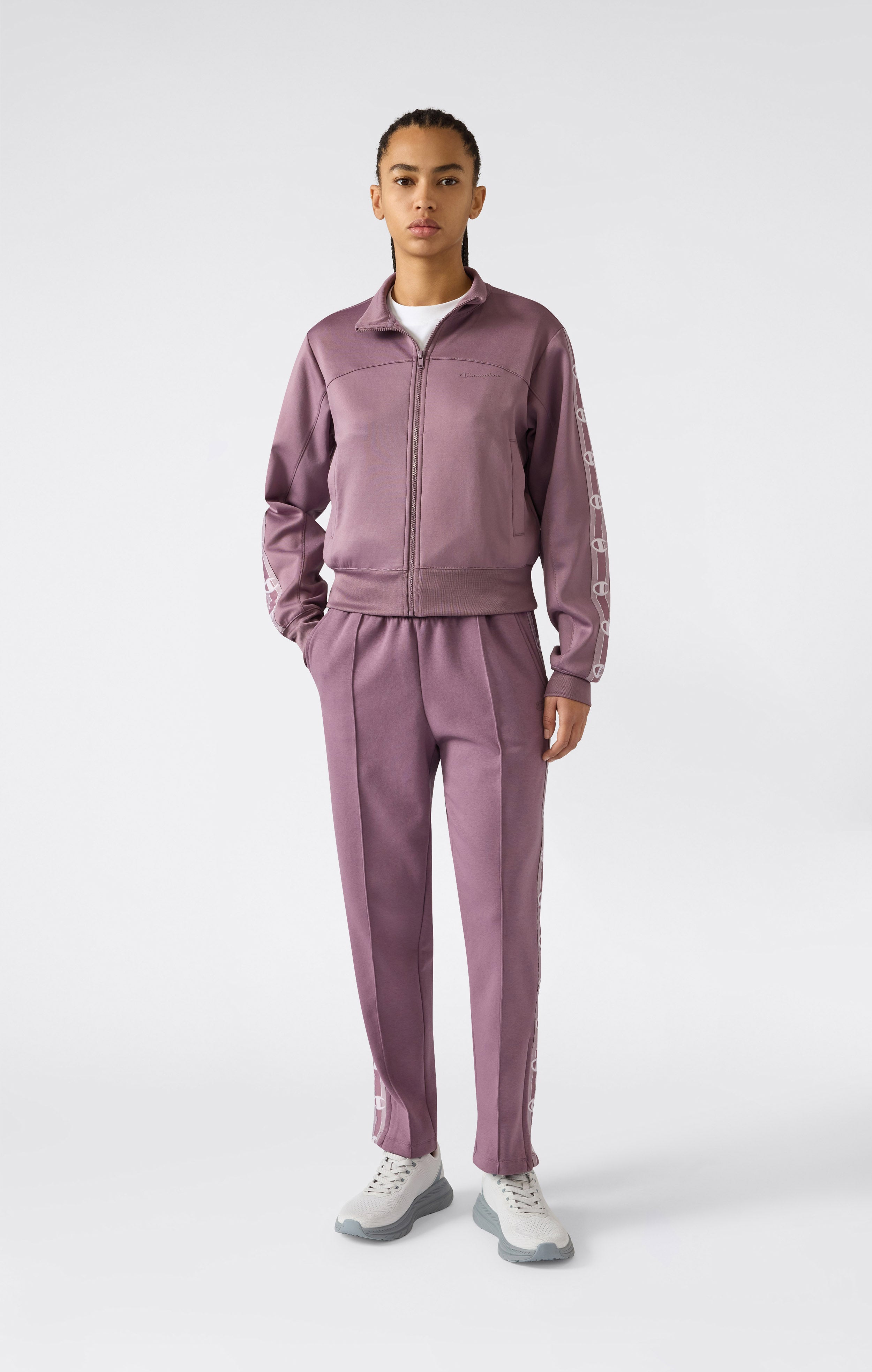 Damen Interlock Hose mit geradem Bein und Tape Logo