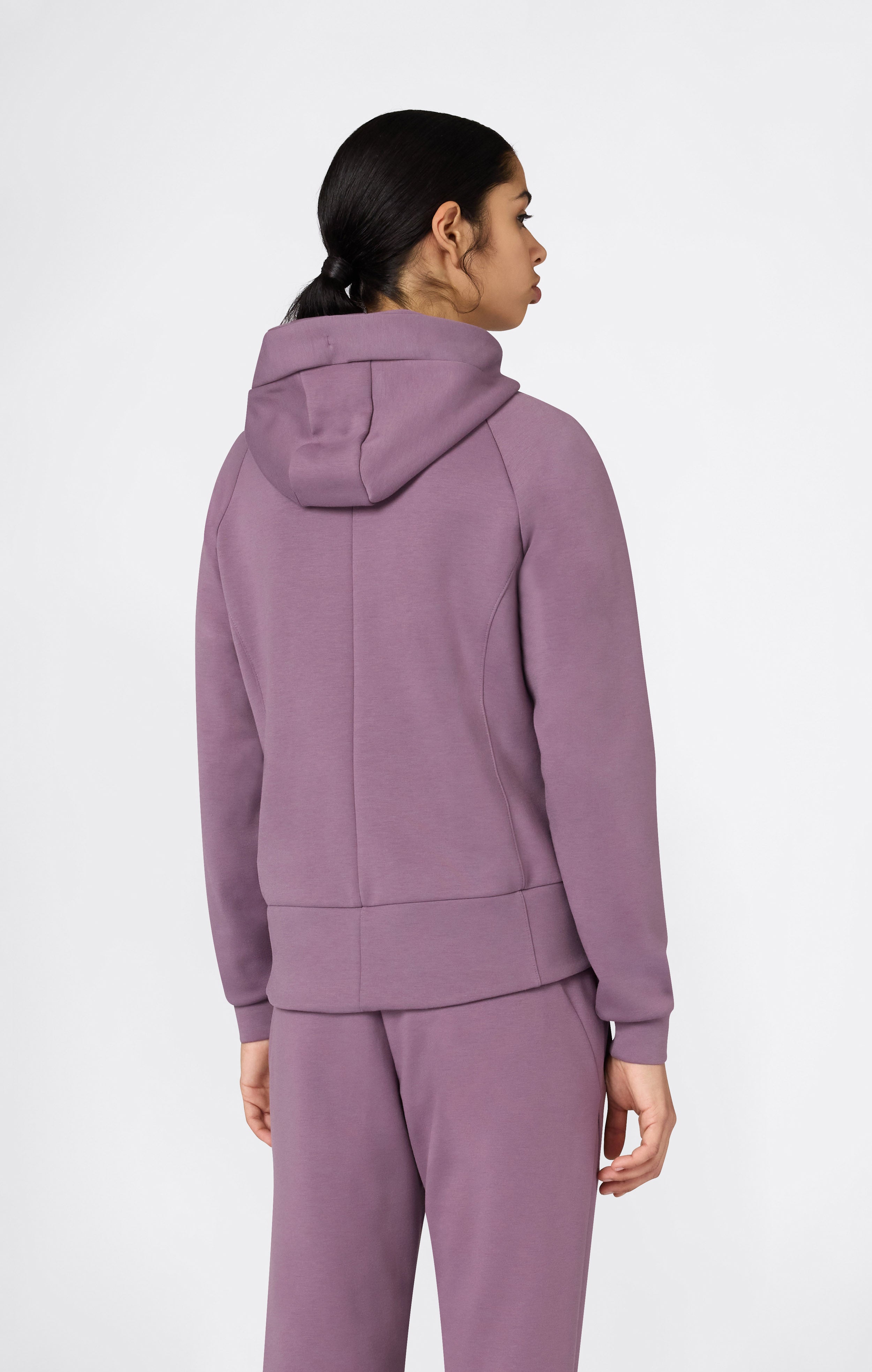 Sudadera con Capucha de Interlock y Cremallera Completa para Mujer