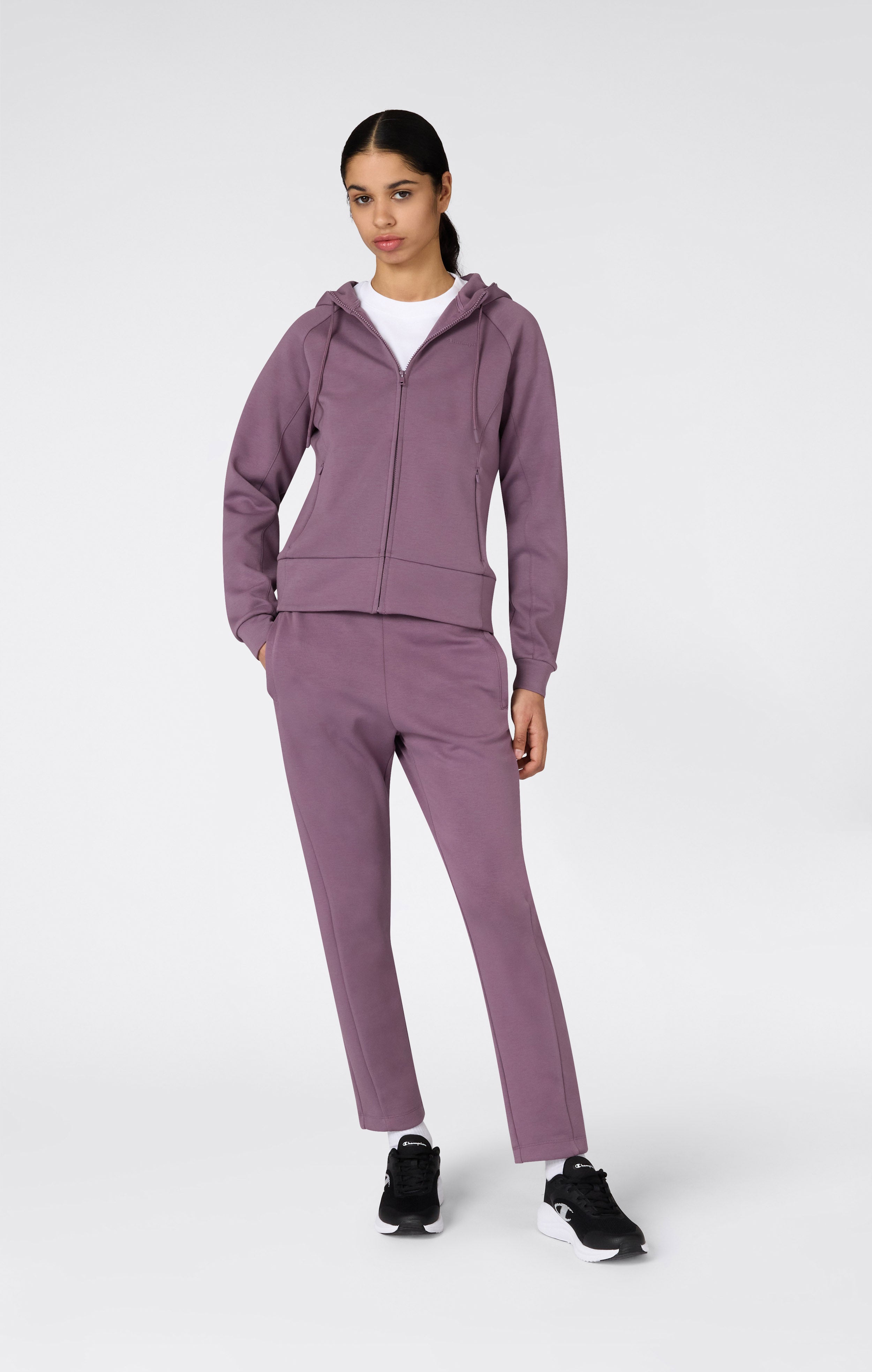 Sudadera con Capucha de Interlock y Cremallera Completa para Mujer