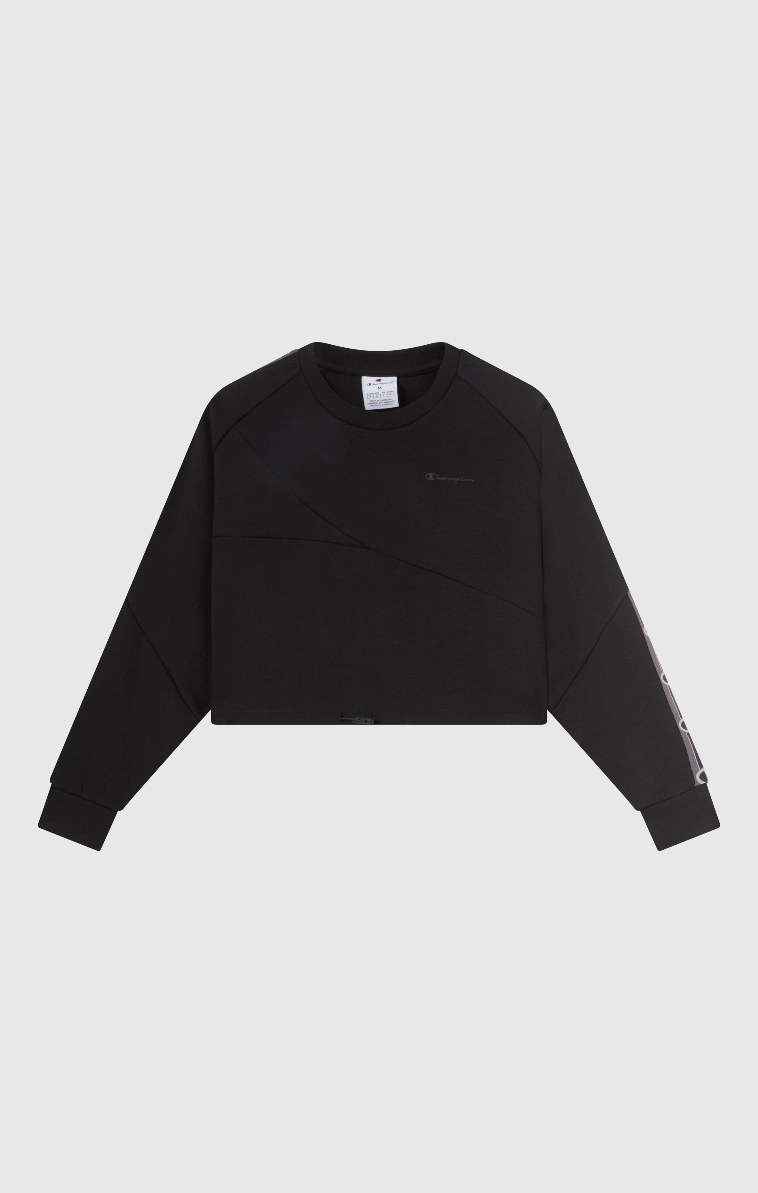 Damen Cropped Interlock Rundhals-Sweatshirt mit Tape Logo