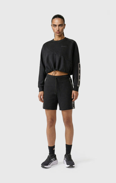 Women’s Cropped Interlock Crewneck Sweatshirt with Tape Logo