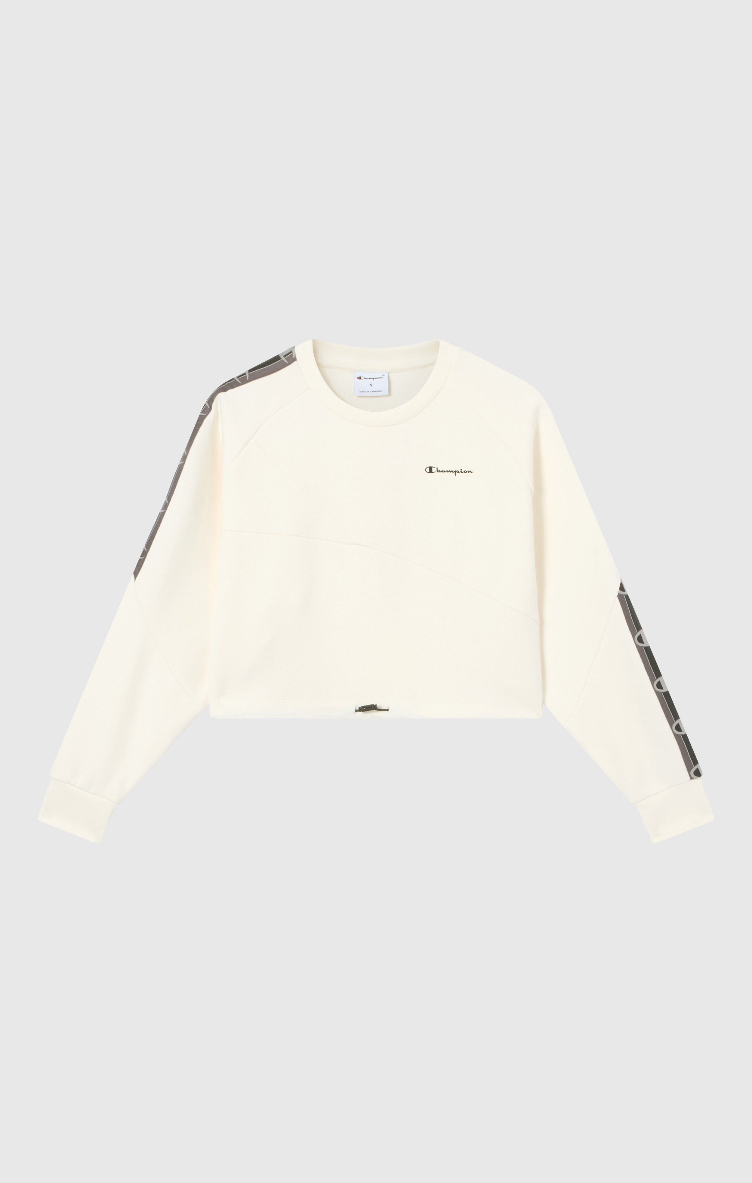 Damen Cropped Interlock Rundhals-Sweatshirt mit Tape Logo