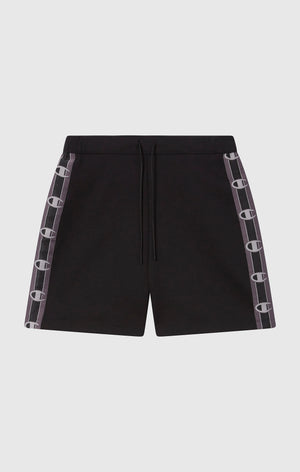 Short en Interlock avec Bande Logo pour Femme