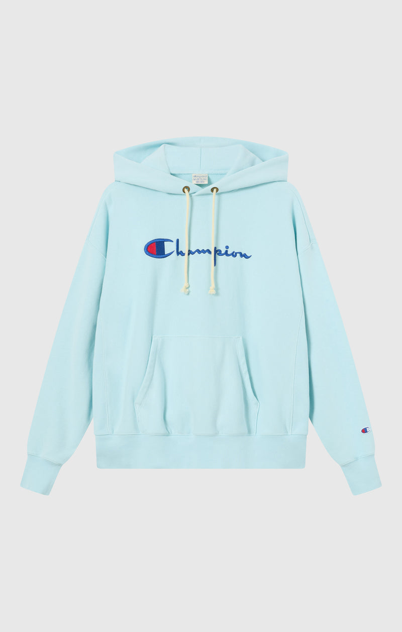 Felpa con Cappuccio Leggera con Logo Ricamato Reverse Weave da Donna