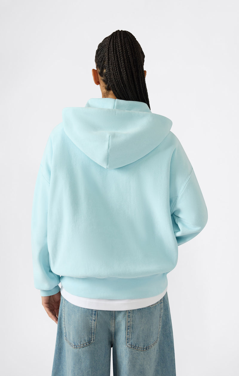 Felpa con Cappuccio Leggera con Logo Ricamato Reverse Weave da Donna