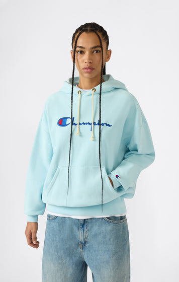 Sweat à capuche léger Reverse Weave avec logo brodé pour femme