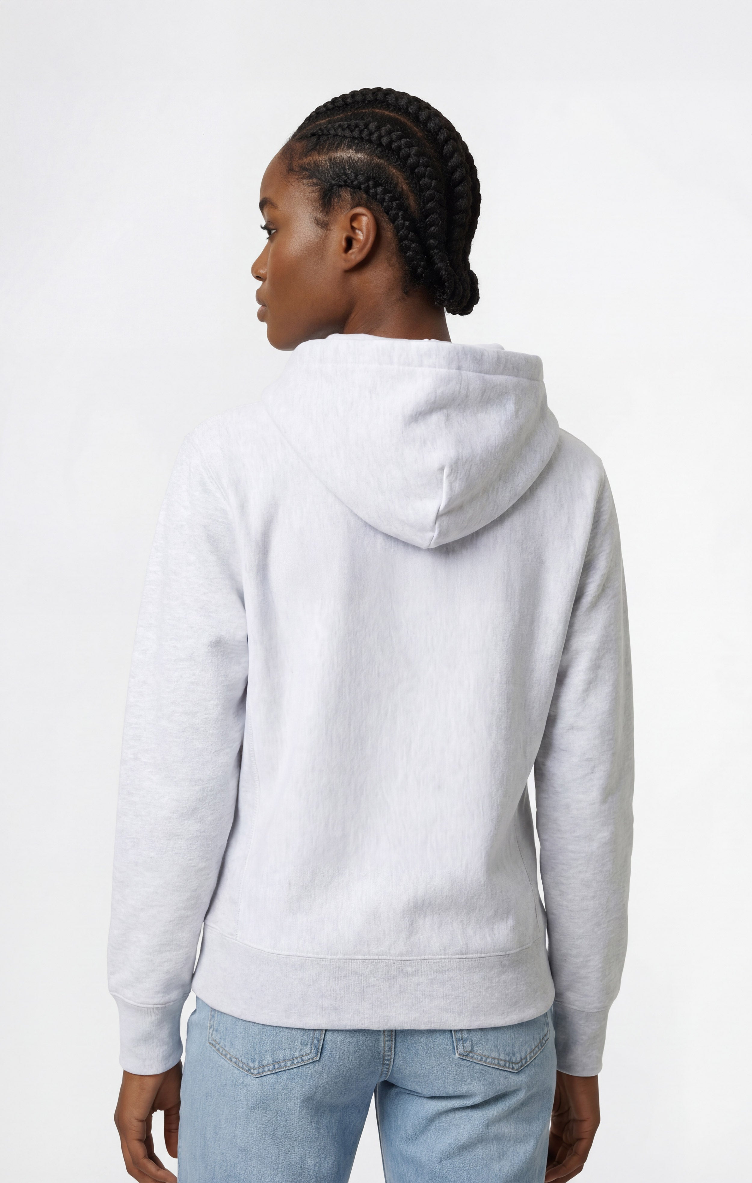 Sweat à capuche léger Reverse Weave avec logo brodé pour femme
