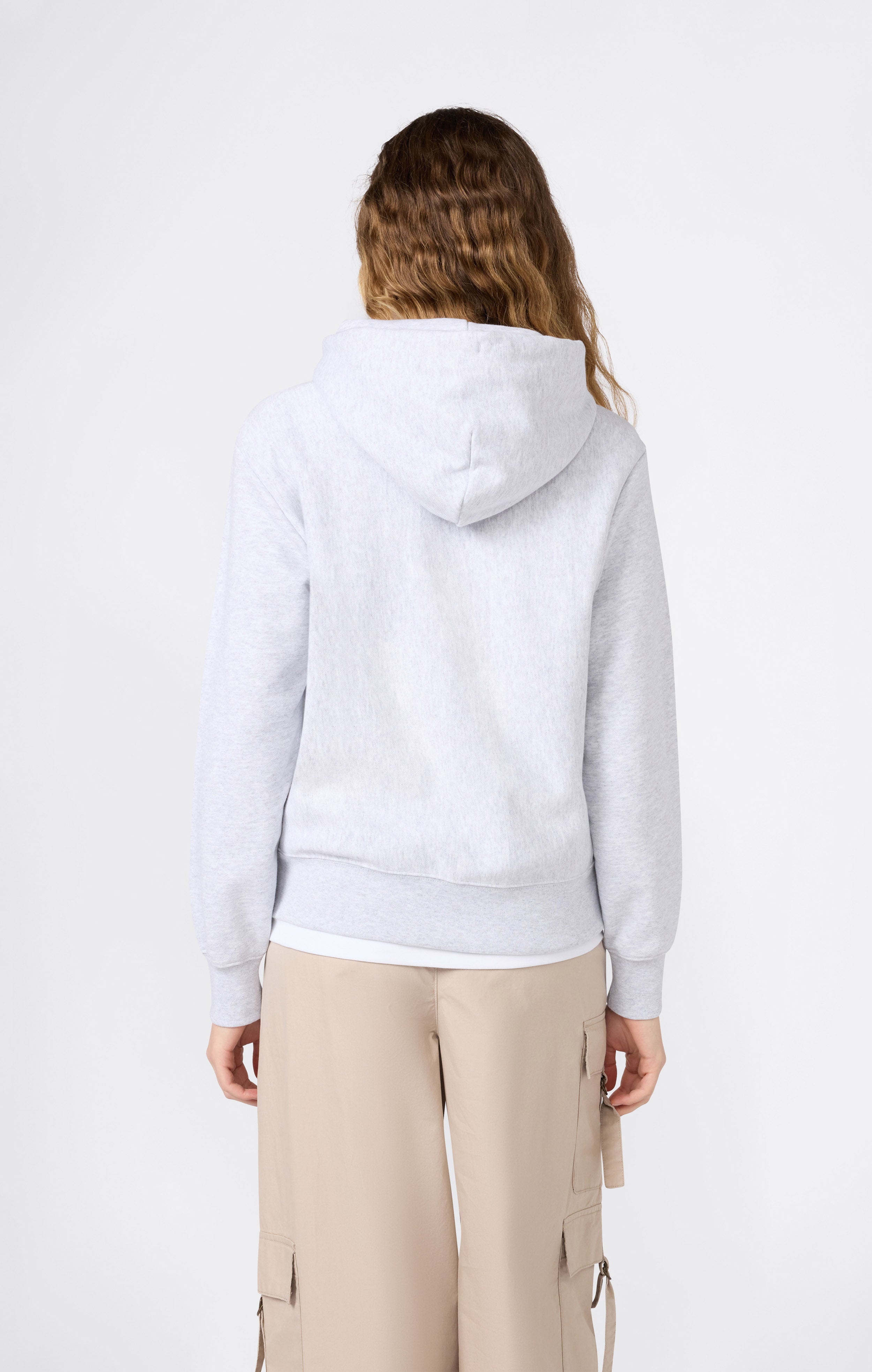 Women’s Lightweight Reverse Weave Hoodie with Embroidered Logo