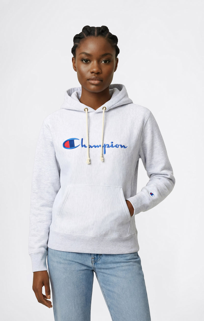 Sweat à capuche léger Reverse Weave avec logo brodé pour femme