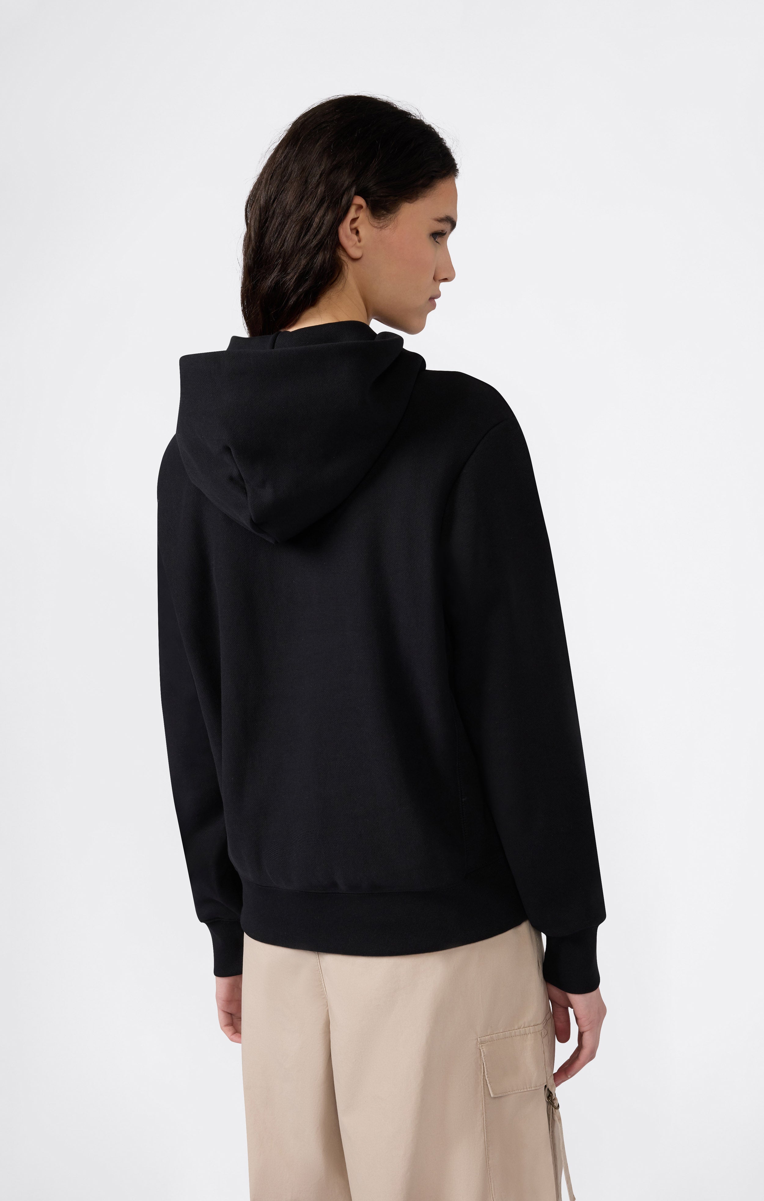 Women’s Lightweight Reverse Weave Hoodie with Embroidered Logo