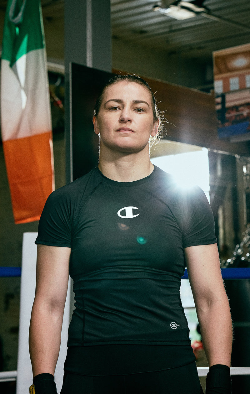 Camiseta de Compresión Mujer Combat Negro champion combat