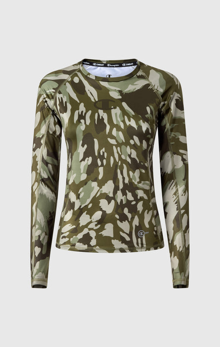 Camiseta de Compresión de Manga Larga Mujer Combat