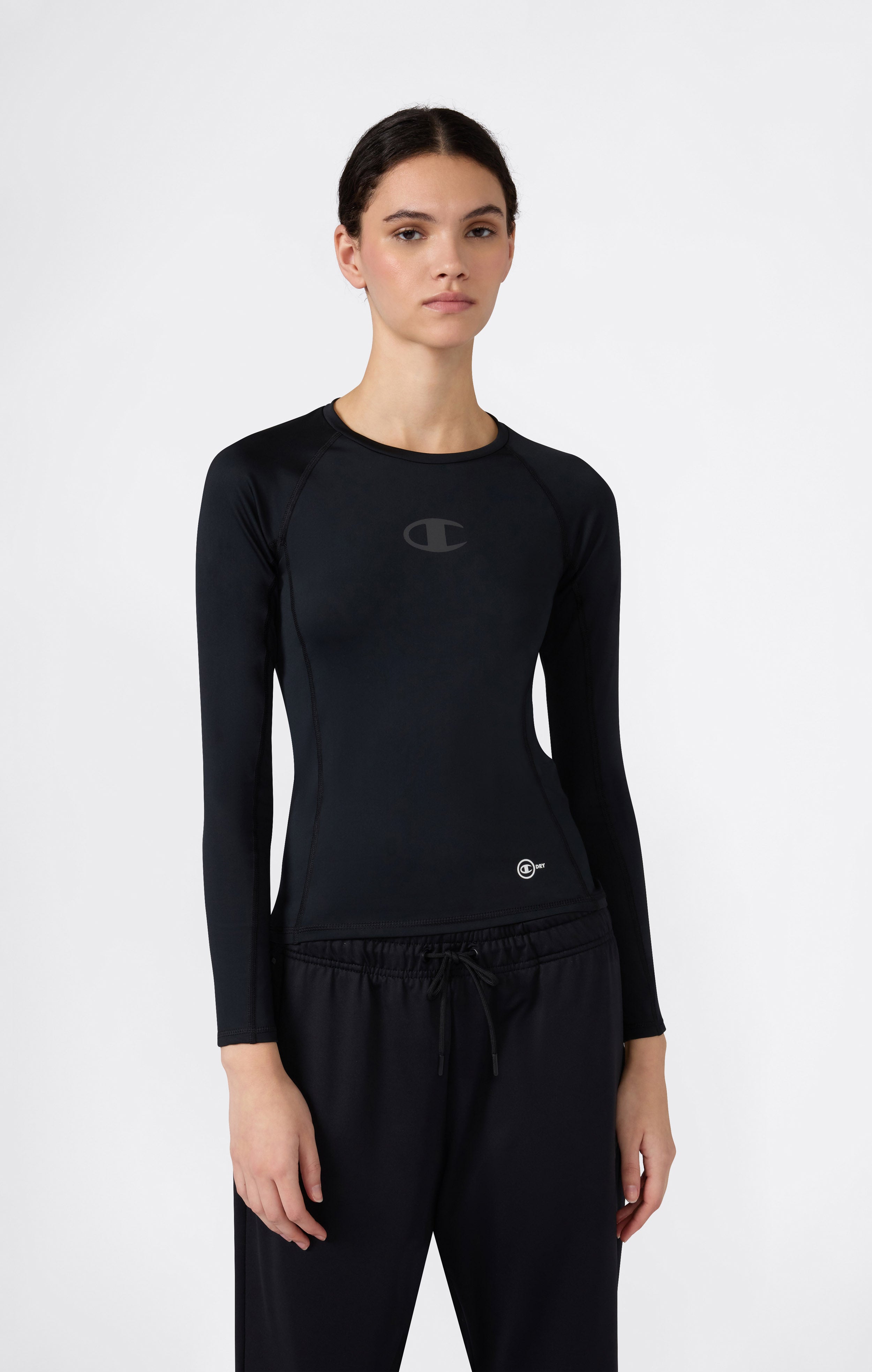 Women's Compression Long Sleeve T-Shirt Combat Black champion combat ...