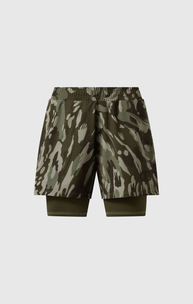 Damen 2-in-1 Kompressionsshorts 3