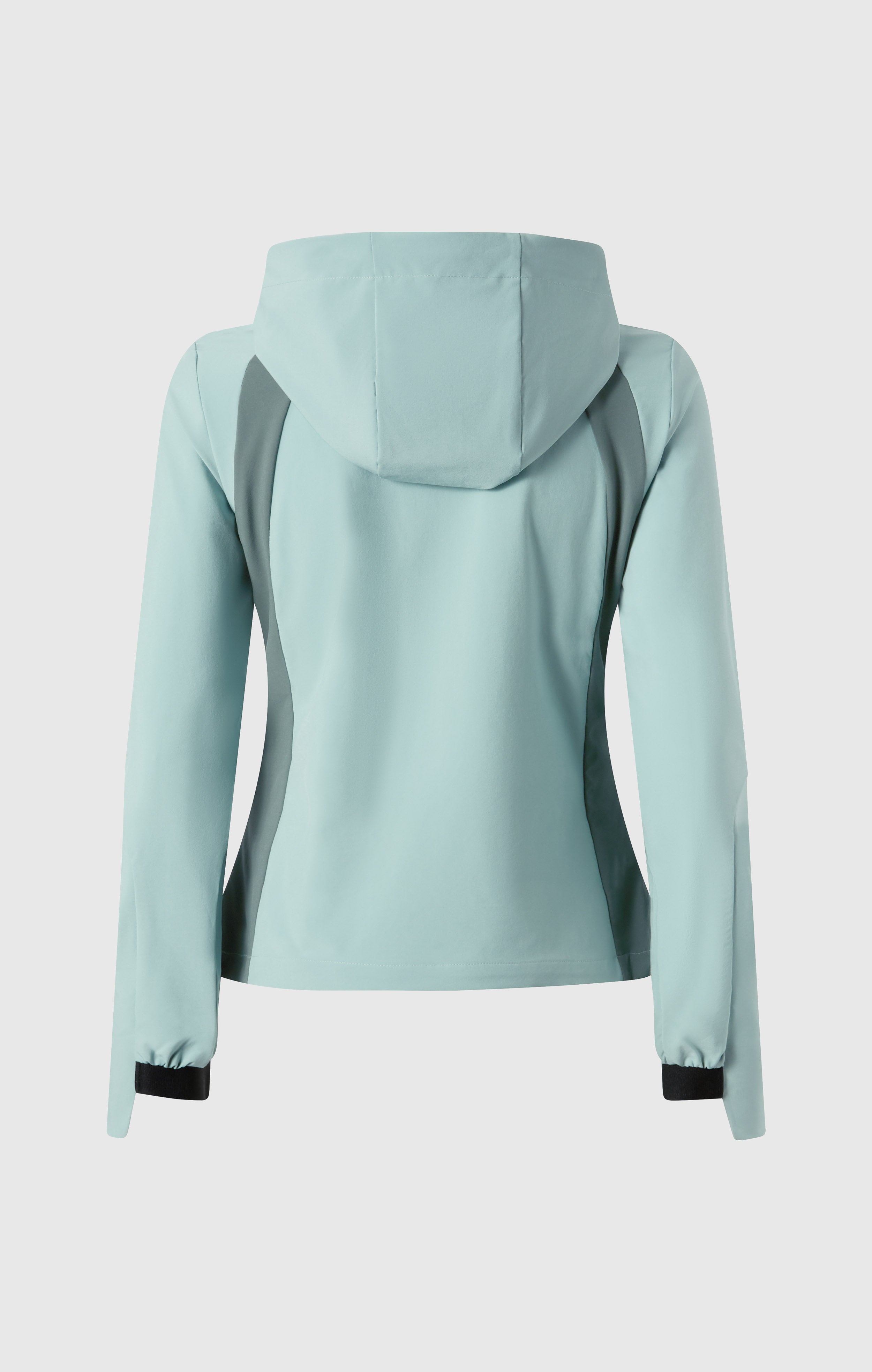 Women’s Stretch Nylon Hooded Track Top Slim Fit