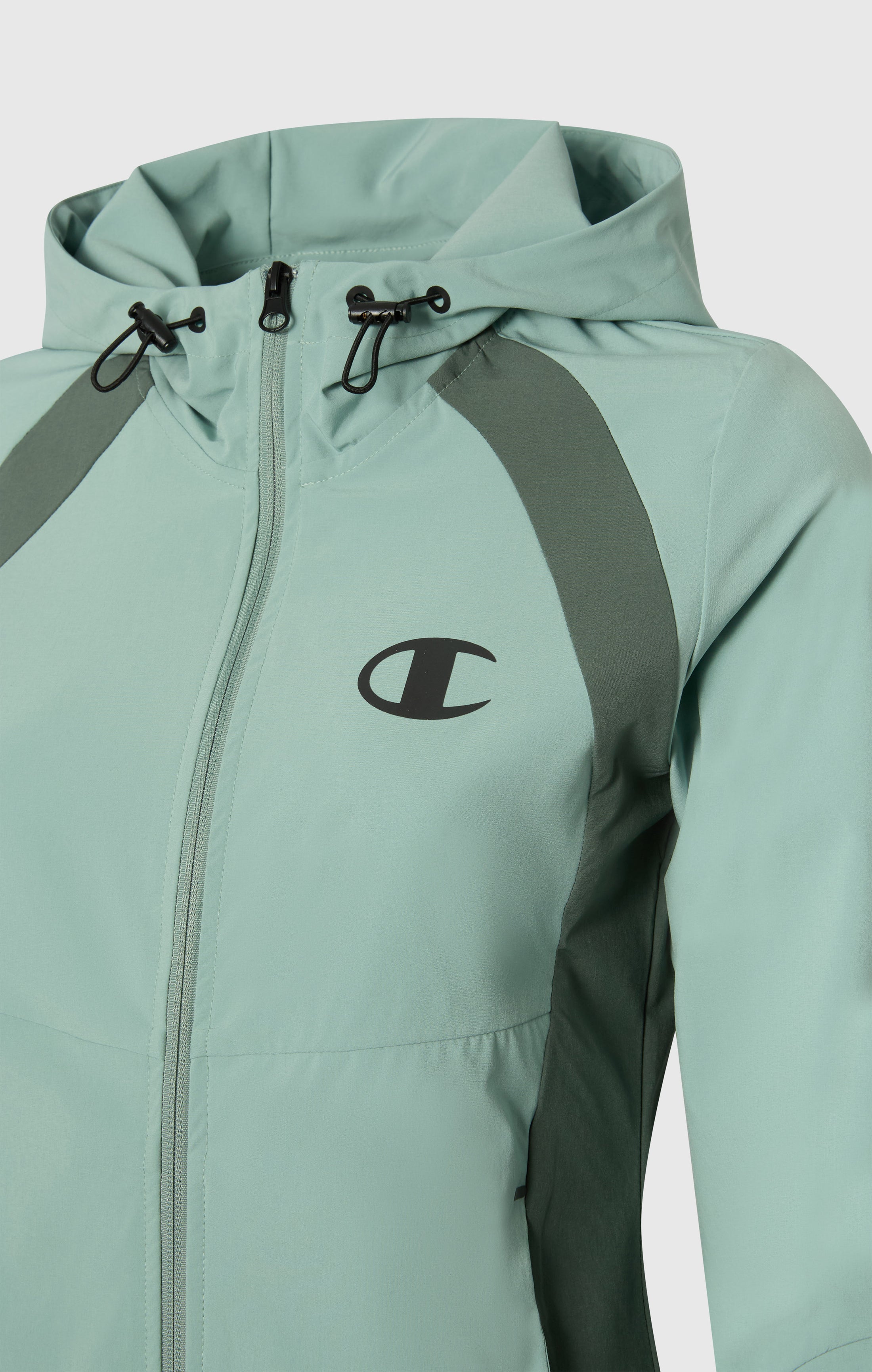 Giacca Con Cappuccio in Nylon Stretch Donna Slim Fit