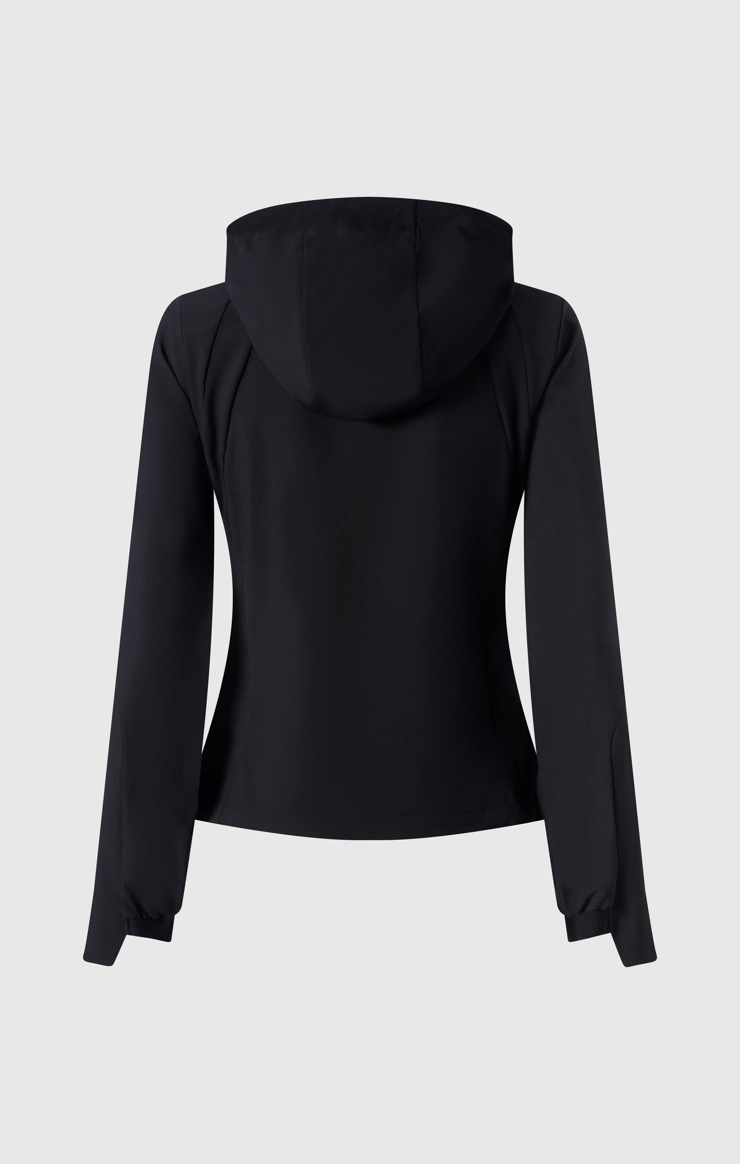 Women’s Stretch Nylon Hooded Track Top Slim Fit