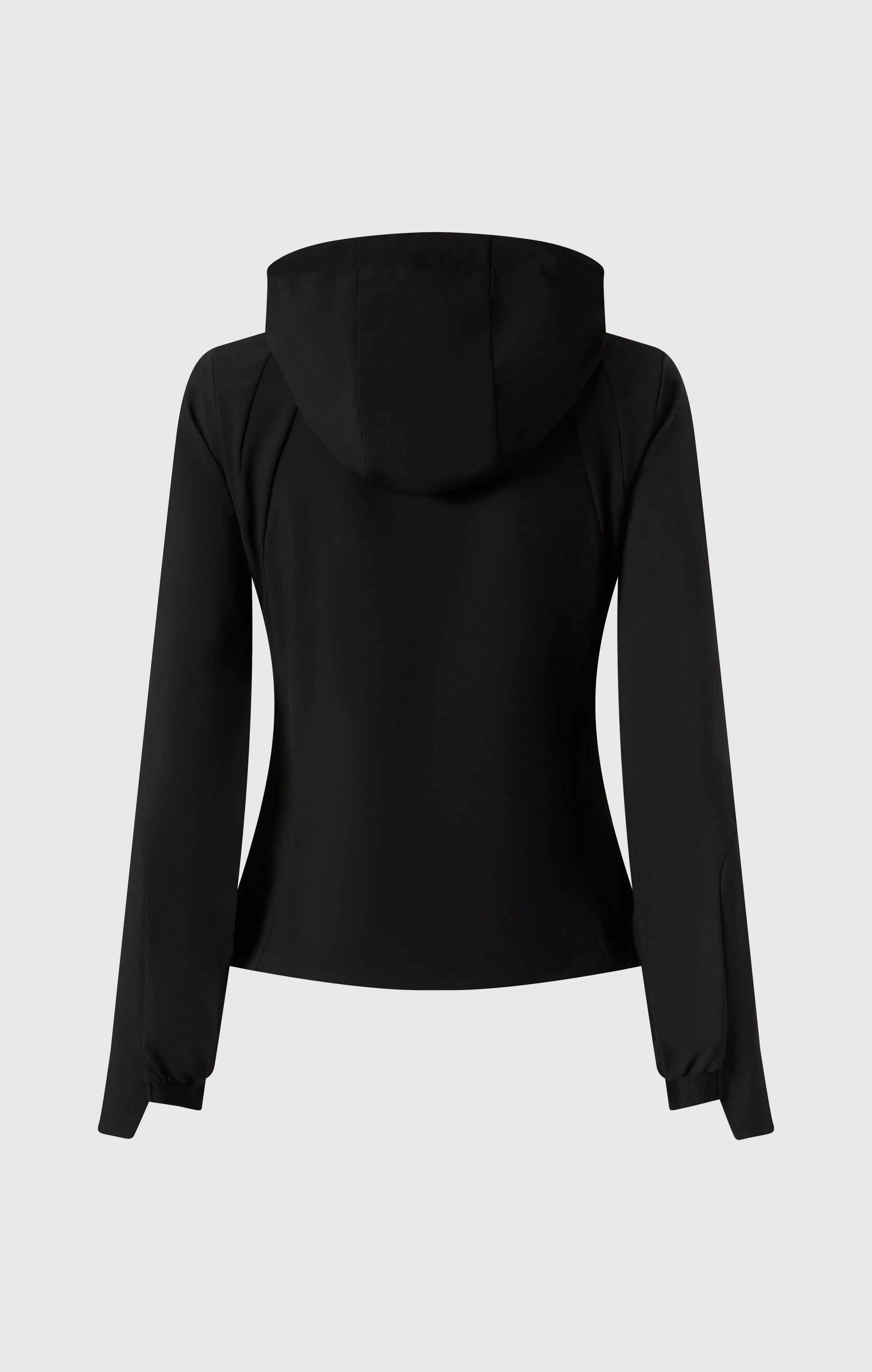 Giacca Con Cappuccio in Nylon Stretch Donna Slim Fit