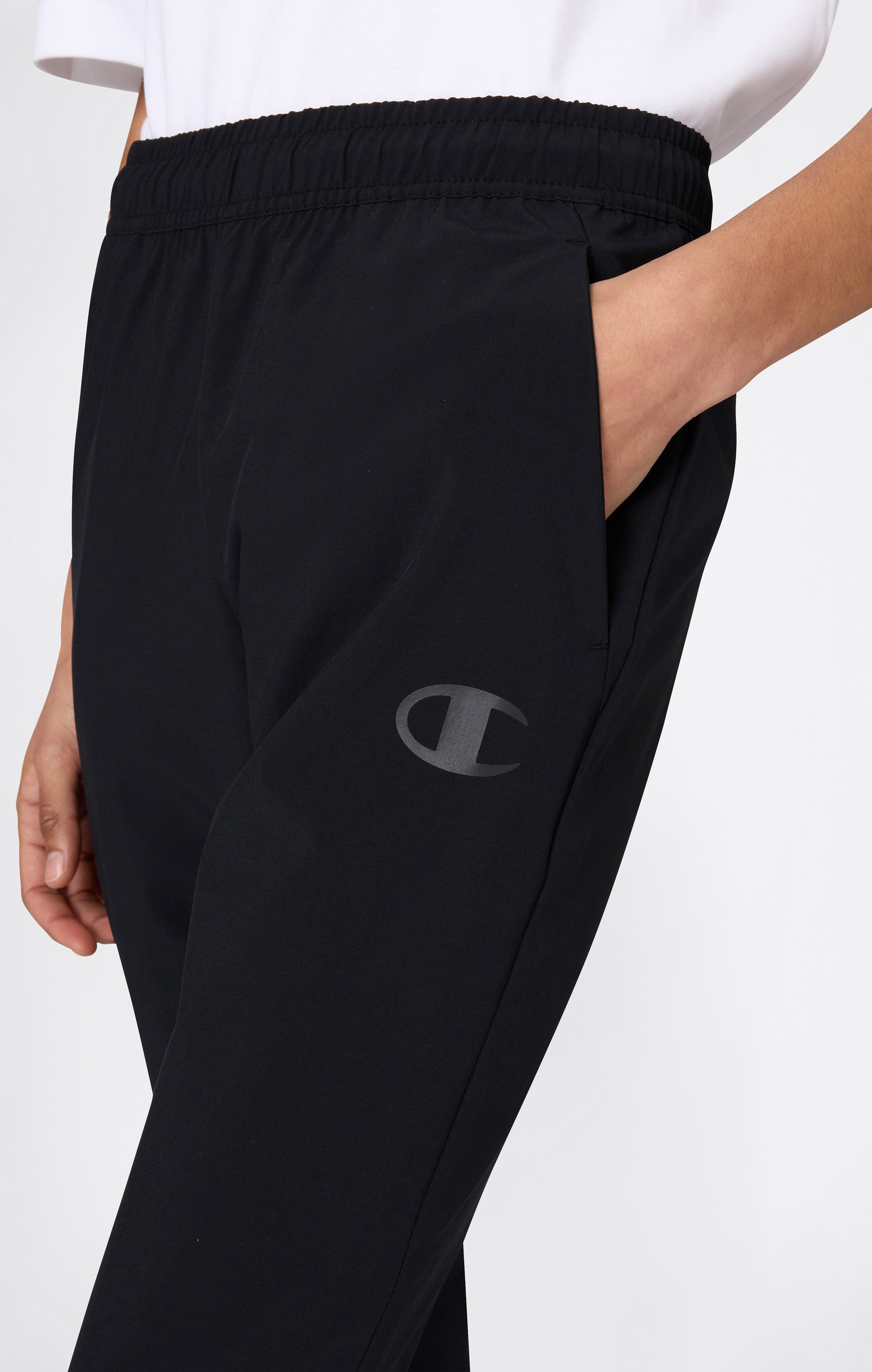 Pantalones de Nylon Elástico Tejido Mujer