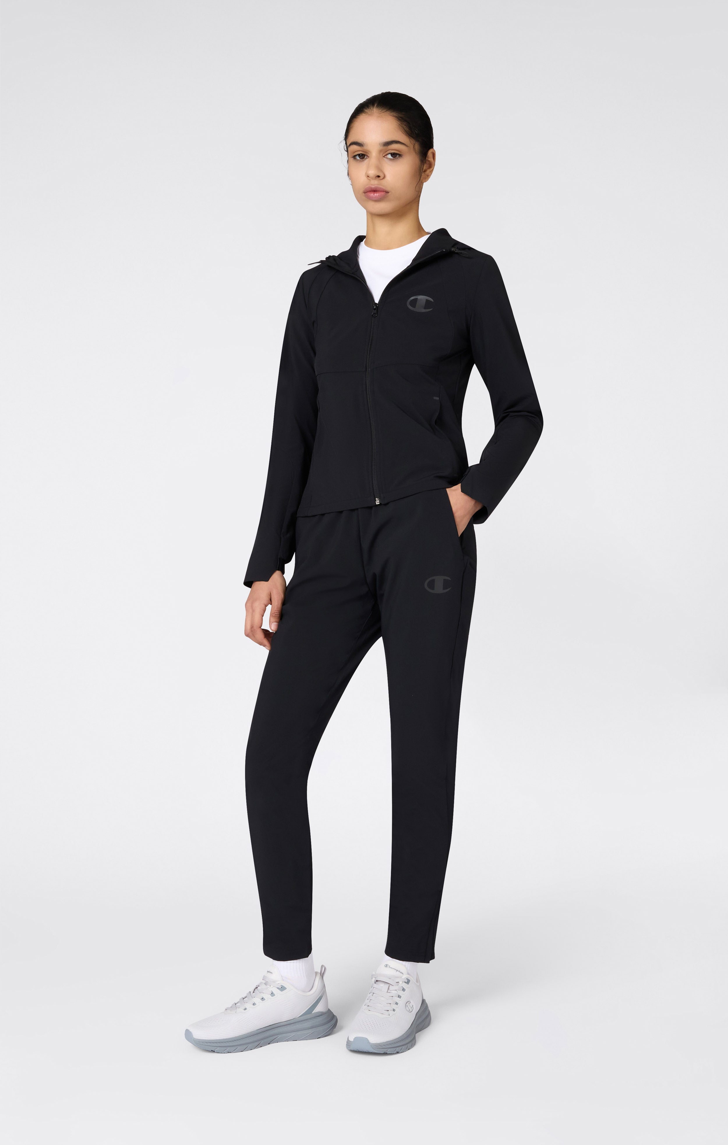 Pantalones de Nylon Elástico Tejido Mujer