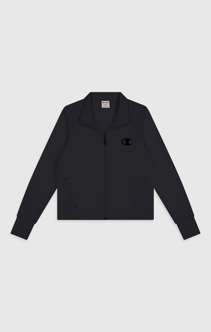 Women's Slim Fit Full-Zip Stretch Poly Hoodie