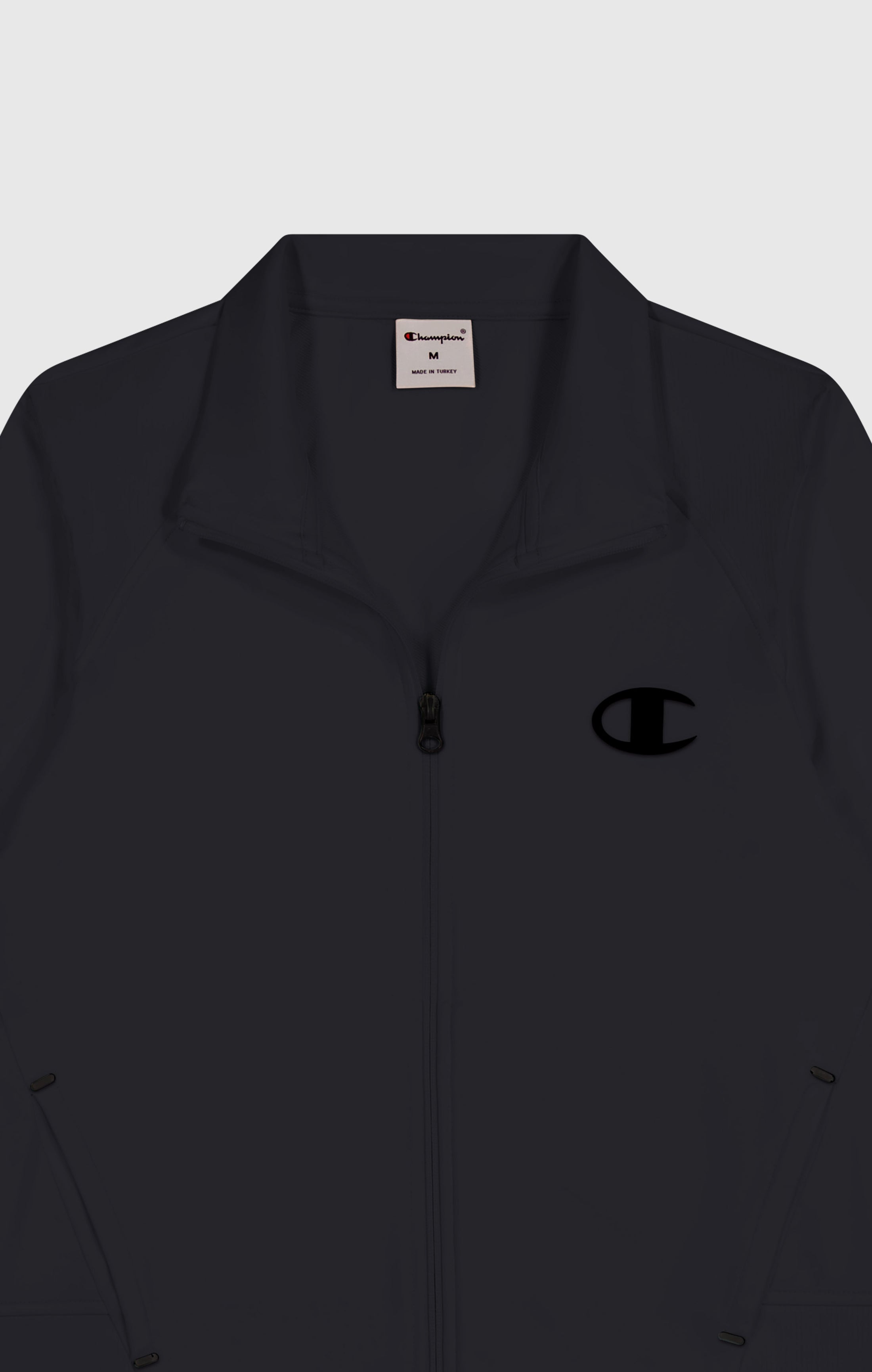 Damen Slim Fit Stretch-Poly Kapuzenjacke mit durchgehendem Reißverschluss