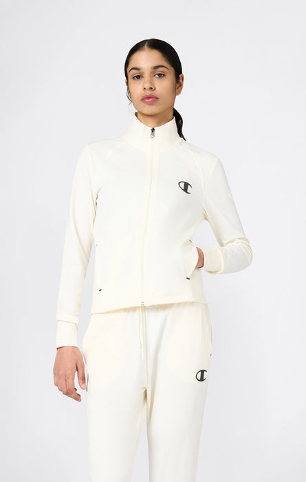 Sweat à Capuche Zippé Intégral en Poly Stretch Femme Coupe Slim