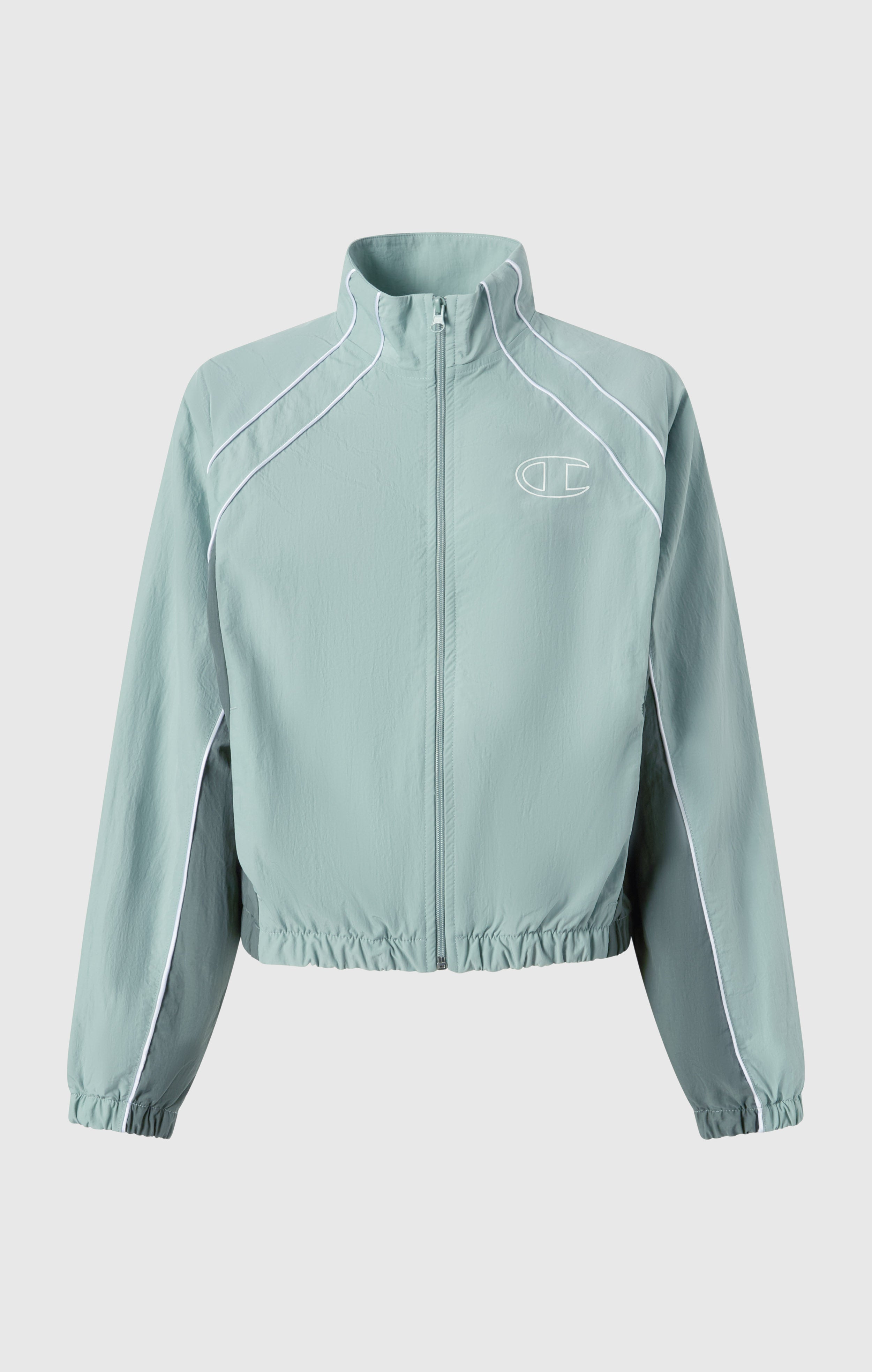 Track Top con Zip Intera Woven Nylon Loose Fit Donna