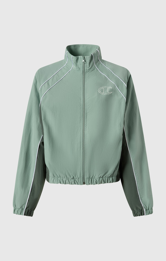 Felpa con Zip Intera Woven Nylon Loose Fit Donna