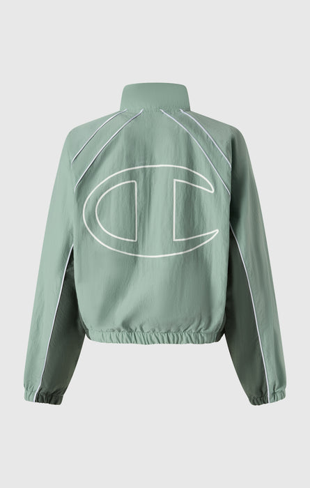 Women's Loose Fit Full-Zip Woven Nylon Hoodie