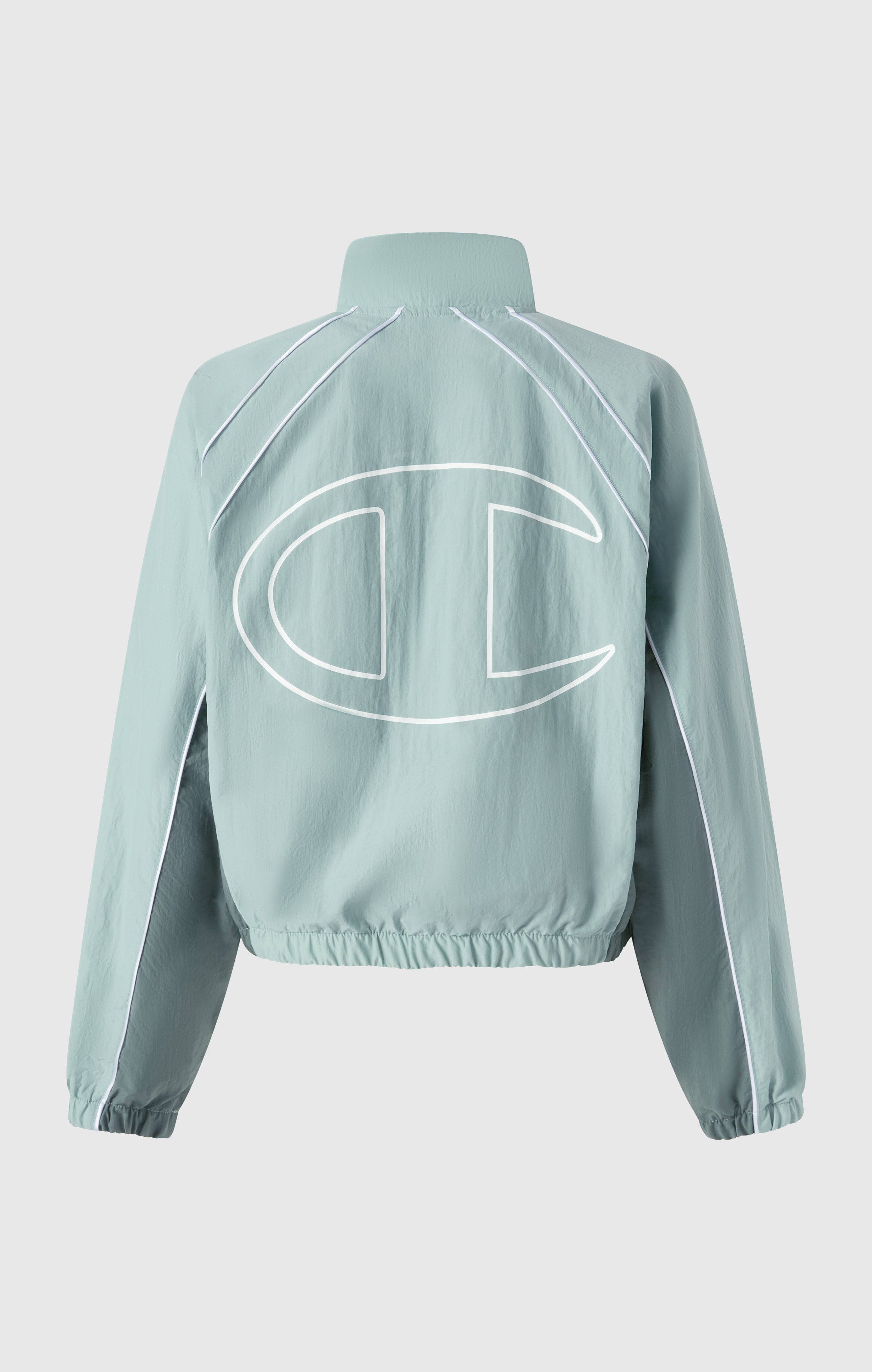 Track Top con Zip Intera Woven Nylon Loose Fit Donna