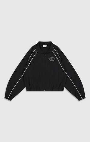 Women's Loose Fit Full-Zip Woven Nylon Hoodie