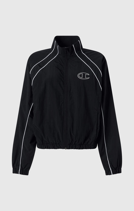 Women’s Woven Nylon Full-Zip Track Top Loose Fit