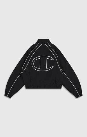 Women's Loose Fit Full-Zip Woven Nylon Hoodie