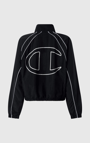 Women’s Woven Nylon Full-Zip Track Top Loose Fit