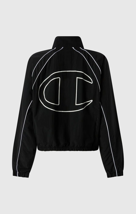 Women's Loose Fit Full-Zip Woven Nylon Hoodie