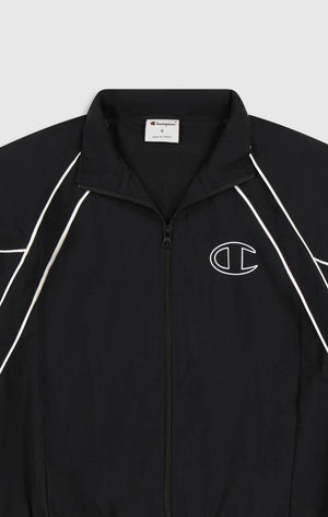 Women's Loose Fit Full-Zip Woven Nylon Hoodie