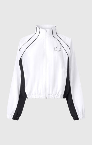 Women’s Woven Nylon Full-Zip Track Top Loose Fit