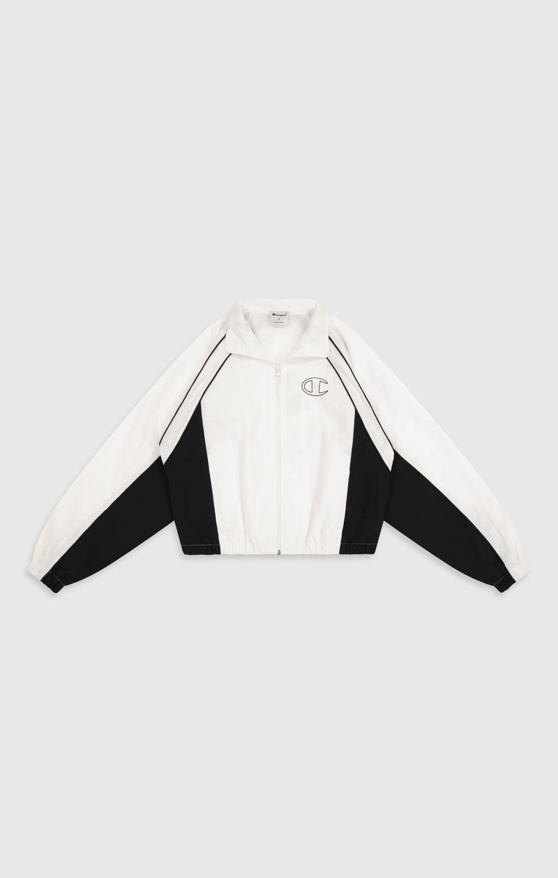 Women's Loose Fit Full-Zip Woven Nylon Hoodie