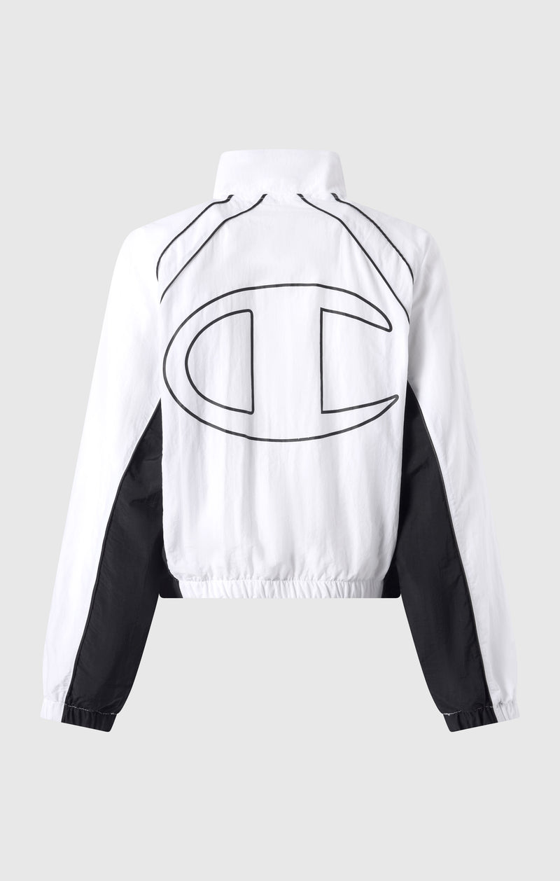 Women’s Woven Nylon Full-Zip Track Top Loose Fit