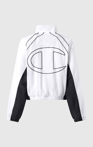 Women’s Woven Nylon Full-Zip Track Top Loose Fit