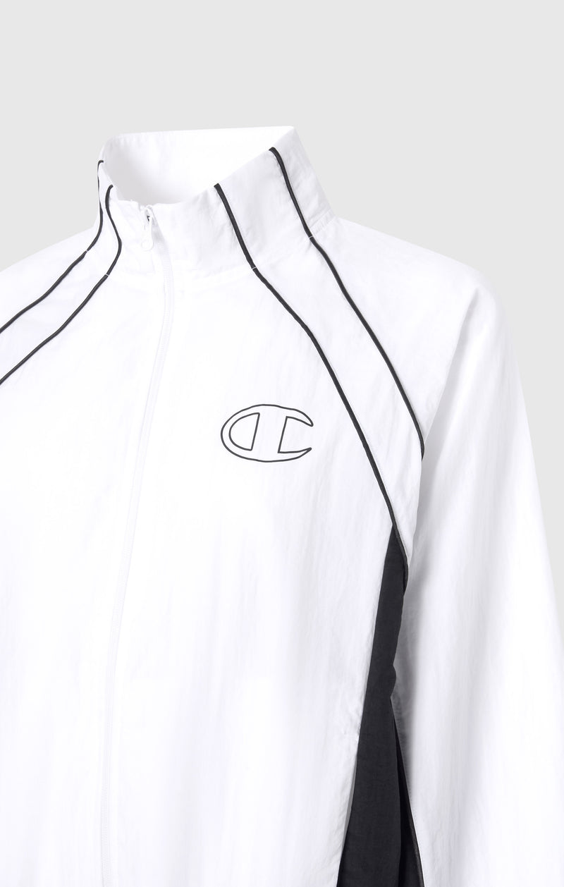 Women’s Woven Nylon Full-Zip Track Top Loose Fit