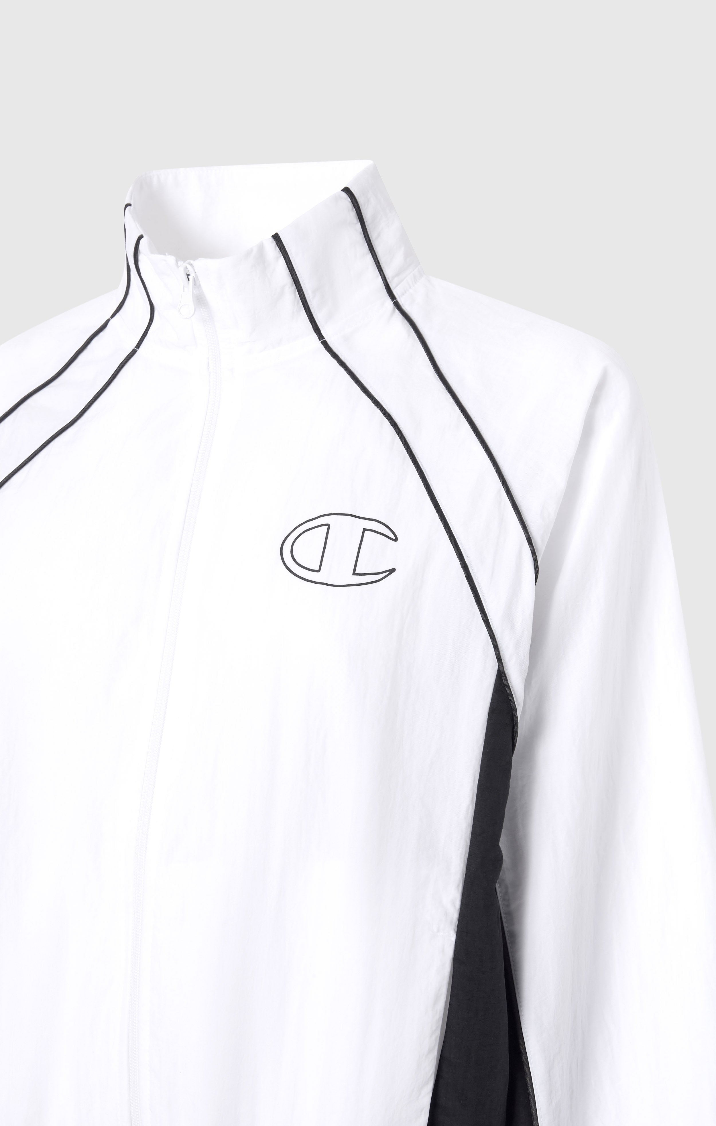 Women’s Woven Nylon Full-Zip Track Top Loose Fit