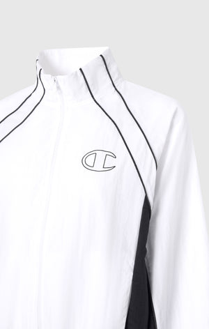 Women’s Woven Nylon Full-Zip Track Top Loose Fit