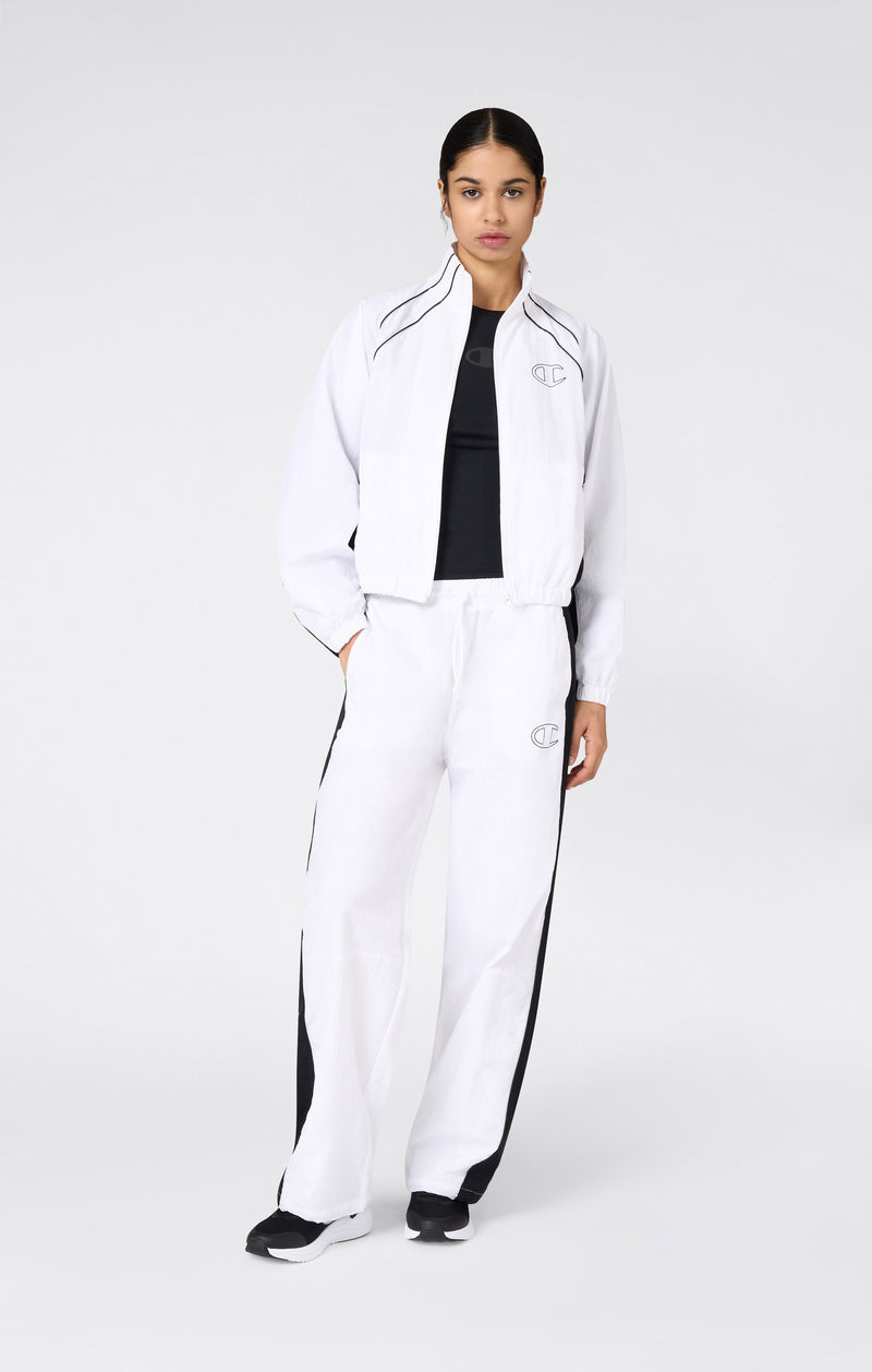 Women’s Woven Nylon Full-Zip Track Top Loose Fit